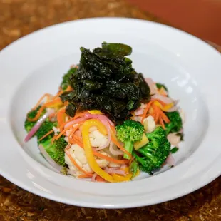 a plate of food on a table