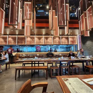 interior, sushi and sashimi