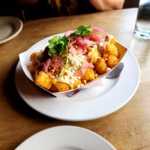 Elote tater tots
