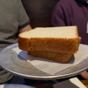 Bread we ordered the lessen the burn of the hot sauce