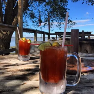 The popular Bloody Mary, served in a frosty glass