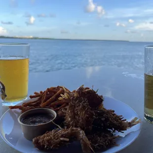 Coconut shrimp with sweet potato fries