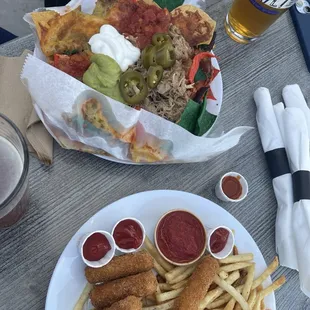 Nachos and Mozzarella sticks
