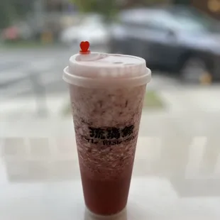 Milk Foam Grape Tea