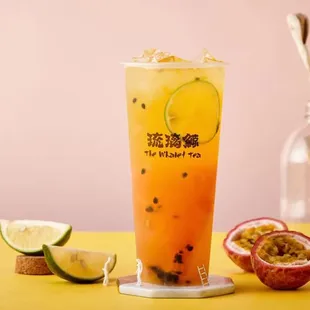 Fresh passion fruit tea