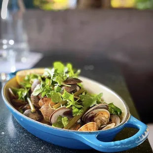 Hama Hama Clams | n&apos;duja sofrito, pickled garlic scapes