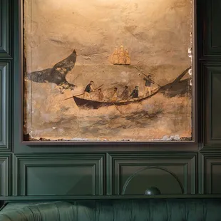 The original Wing Howard mural, &quot;The Whales Last Stand&quot;