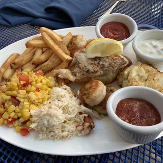 Old Town SEAFOOD PLATTER - BROILED NORFOLK STYLE OR FRIED