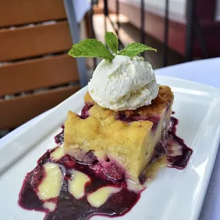 White Chocolate Raspberry Bread Pudding