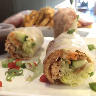 Salmon Spring Rolls