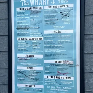 Smart to mark off items currently unavailable (4th of July weekend).