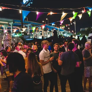 Evenings on The Wharf Miami&apos;s riverside deck are magical.