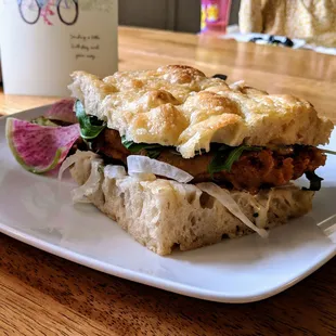 Battered cod sandwich