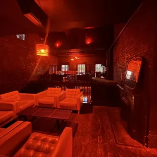 a dimly lit room