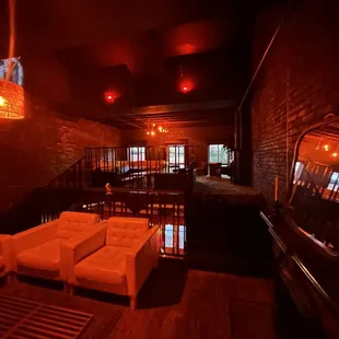 a dimly lit room
