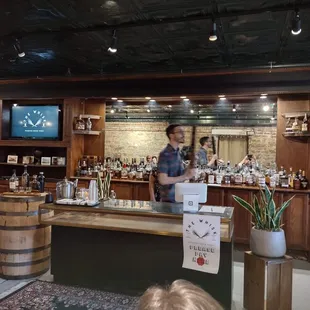 a man behind the bar