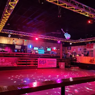 a dance floor with disco lights