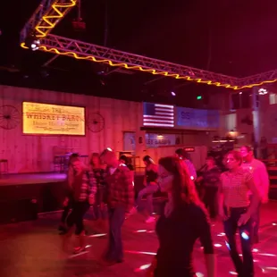 line dancing at the Whiskey Baron