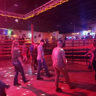 a group of people dancing