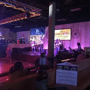 Enjoying the live music.