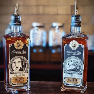 two bottles of bourbon