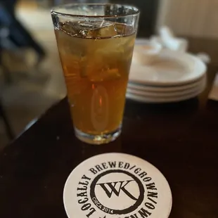 Half iced tea, half lemonade