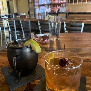Moonshine Mule and Smoked Old Fashioned