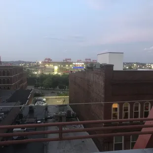 Awesome rooftop bar view of Nissan stadium