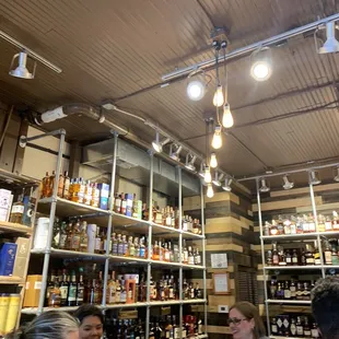 people in a liquor shop