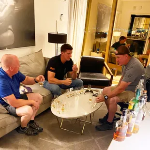 Private tasting in a hotel room on Las Vegas Strip