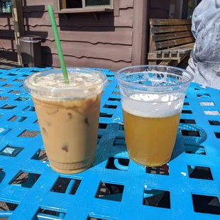 Nitro iced coffee and easy rider ipa