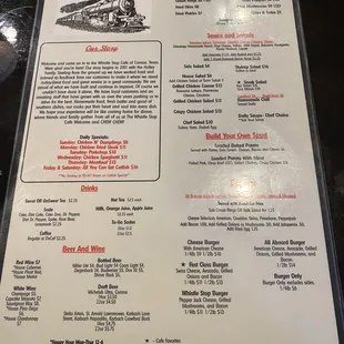 The menus