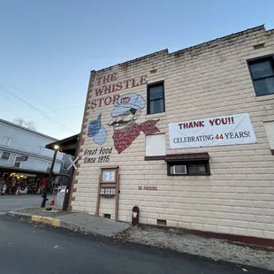 a sign on the side of a building