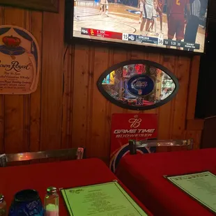 a basketball game being played on tv