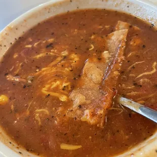 Tomato soup.... I mean tortilla soup