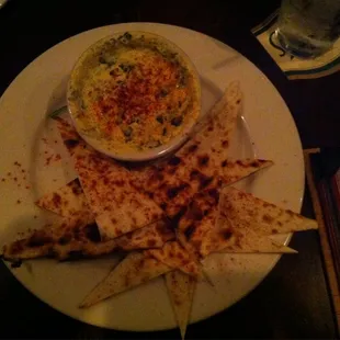 Spinach dip with flatbread = awesome!