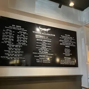 Menu as of 12/20