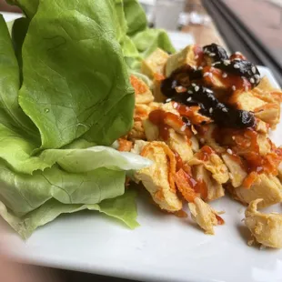 Bangkok chicken lettuce wraps. Not that great.