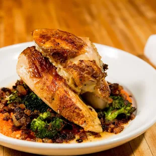 a chicken and broccoli dish