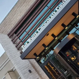 the front of the building