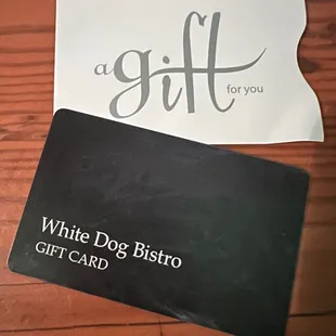 Amanda hand delivered this gift card for me!
