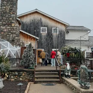 Outside walking up from parking lot