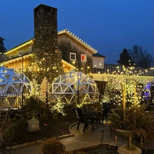 Larger area of the outdoor igloos