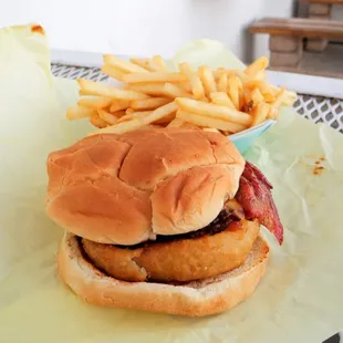 The George W. Bush and a side of Vinegar Fries.