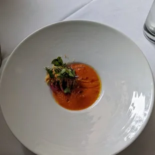 a plate of food on a table