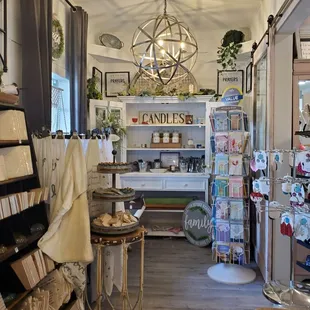 Gifts and decor in the shop