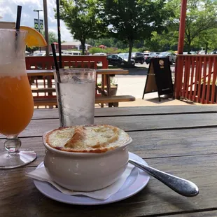 French onion soup was a little spicy!