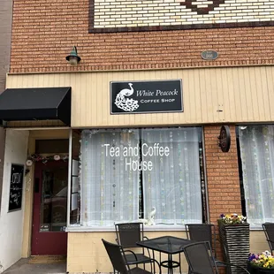 the outside of the tea and coffee house