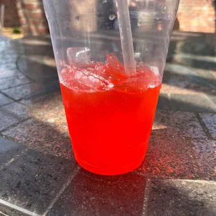 Raspberry lime Italian soda