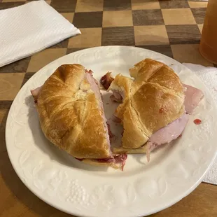 Turkey ham lingonberry sandwich